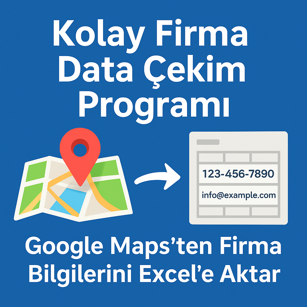Artık tek tuşla tüm firma datalarınızı google maps üzerinden çekebilir ve çok hızlı şekilde potansiyel müşterilerinize erişebilirsiniz